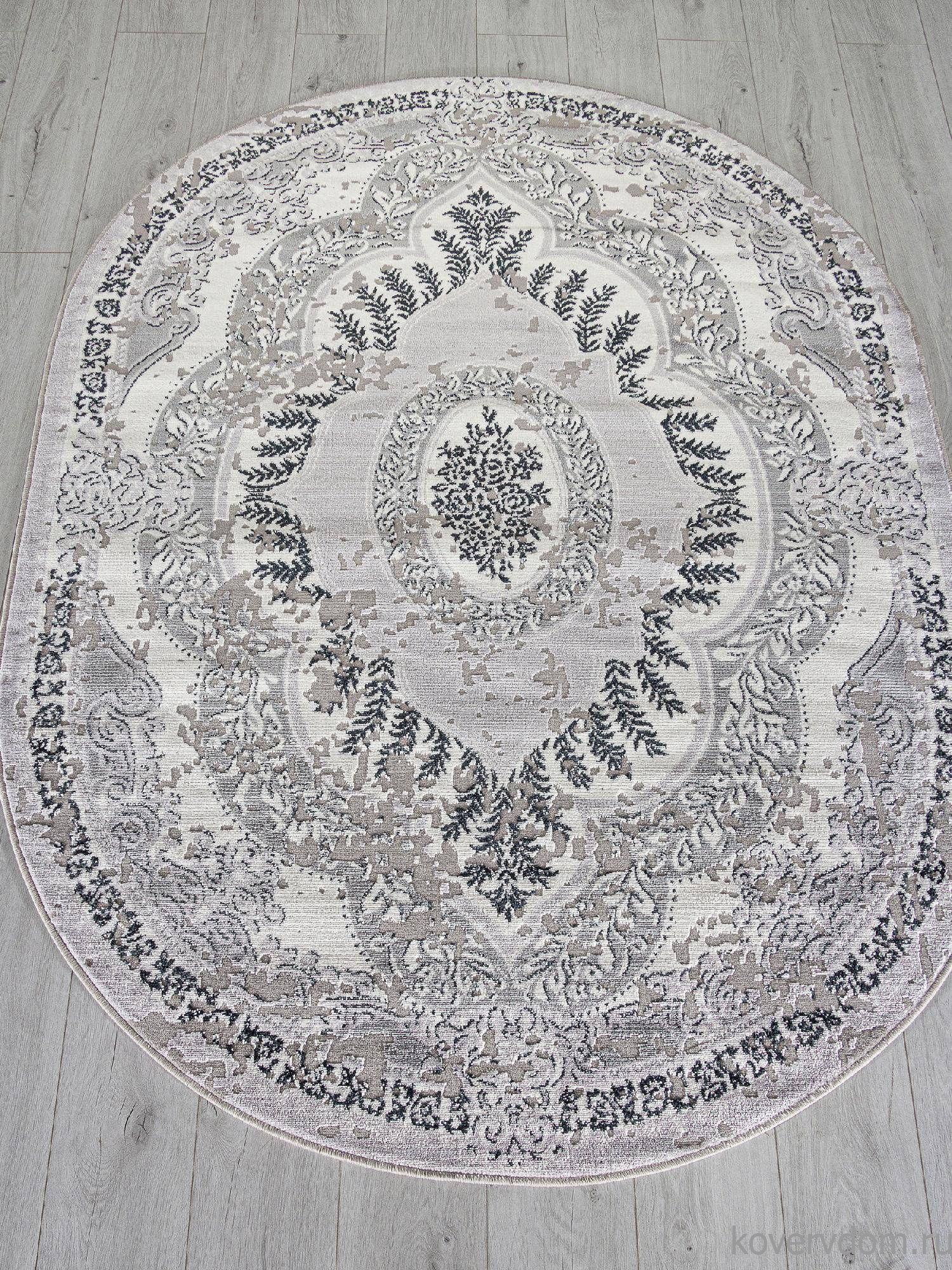 Ковер PALERMO F290 DARK GRAY Овал