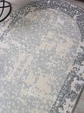 Однотонный ковер CUBA F268 BLUE Овал