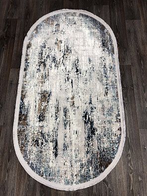 Ковер DOKU 9347H BLUE / CREAM Овал