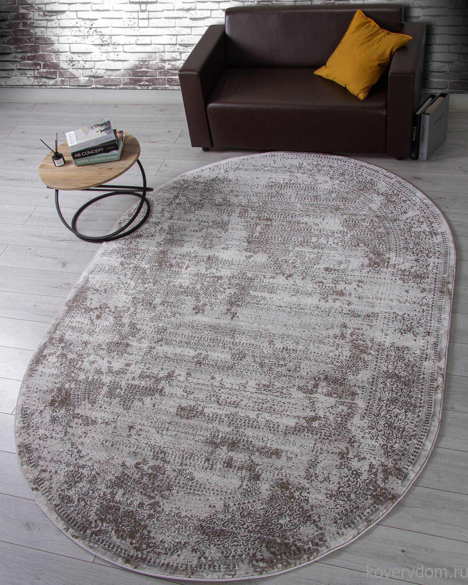 Ковер GRAFF F239 GRAY-BEIGE Овал