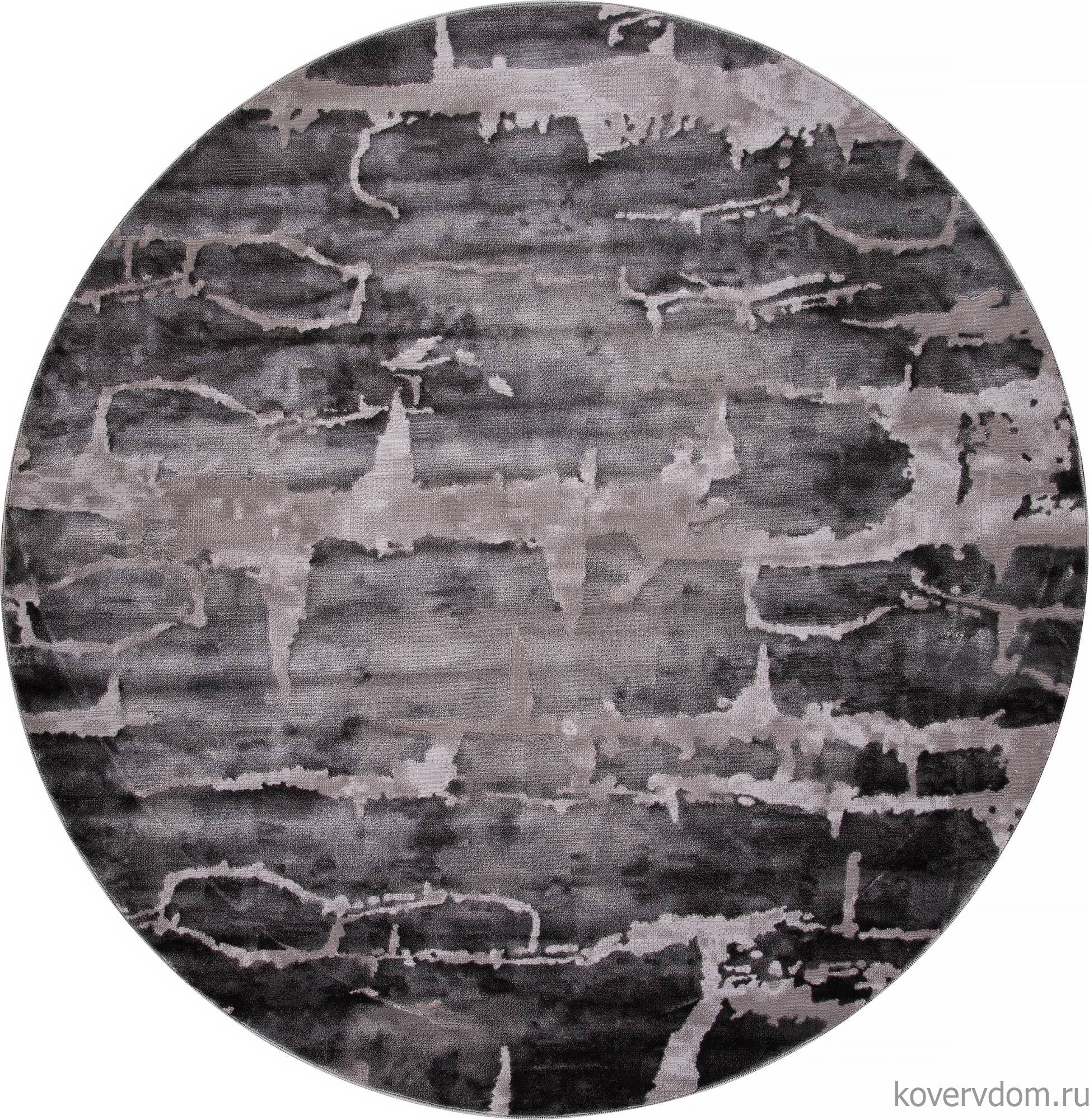 Ковер TEMPO 0101QB C.POLY L.GREY / D.GREY Круг