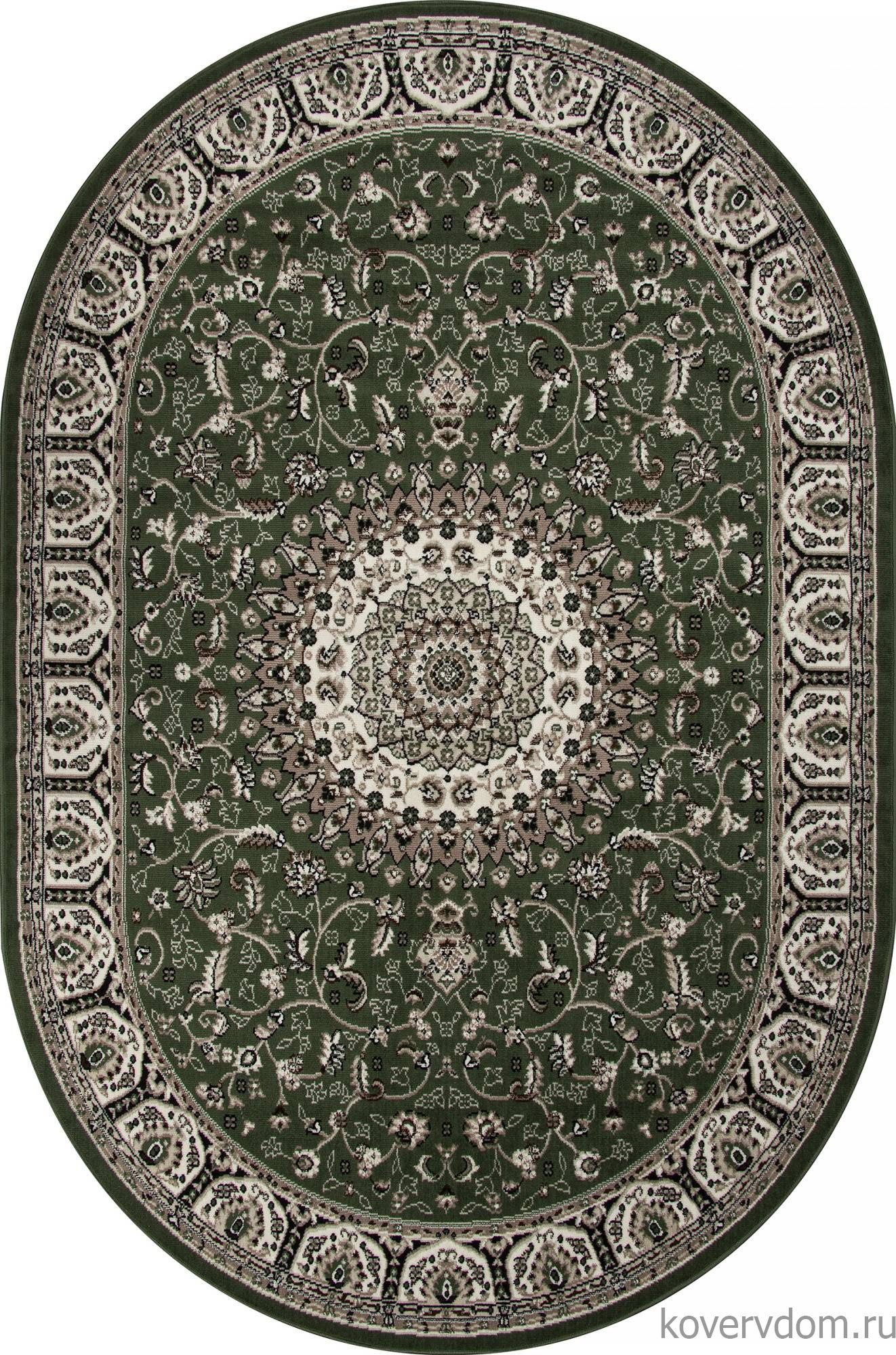Ковер GAVANA D409 GREEN Овал