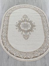 Ковер из Турции из полипропилена MOSSO 27236A CREAM / NAVY Овал