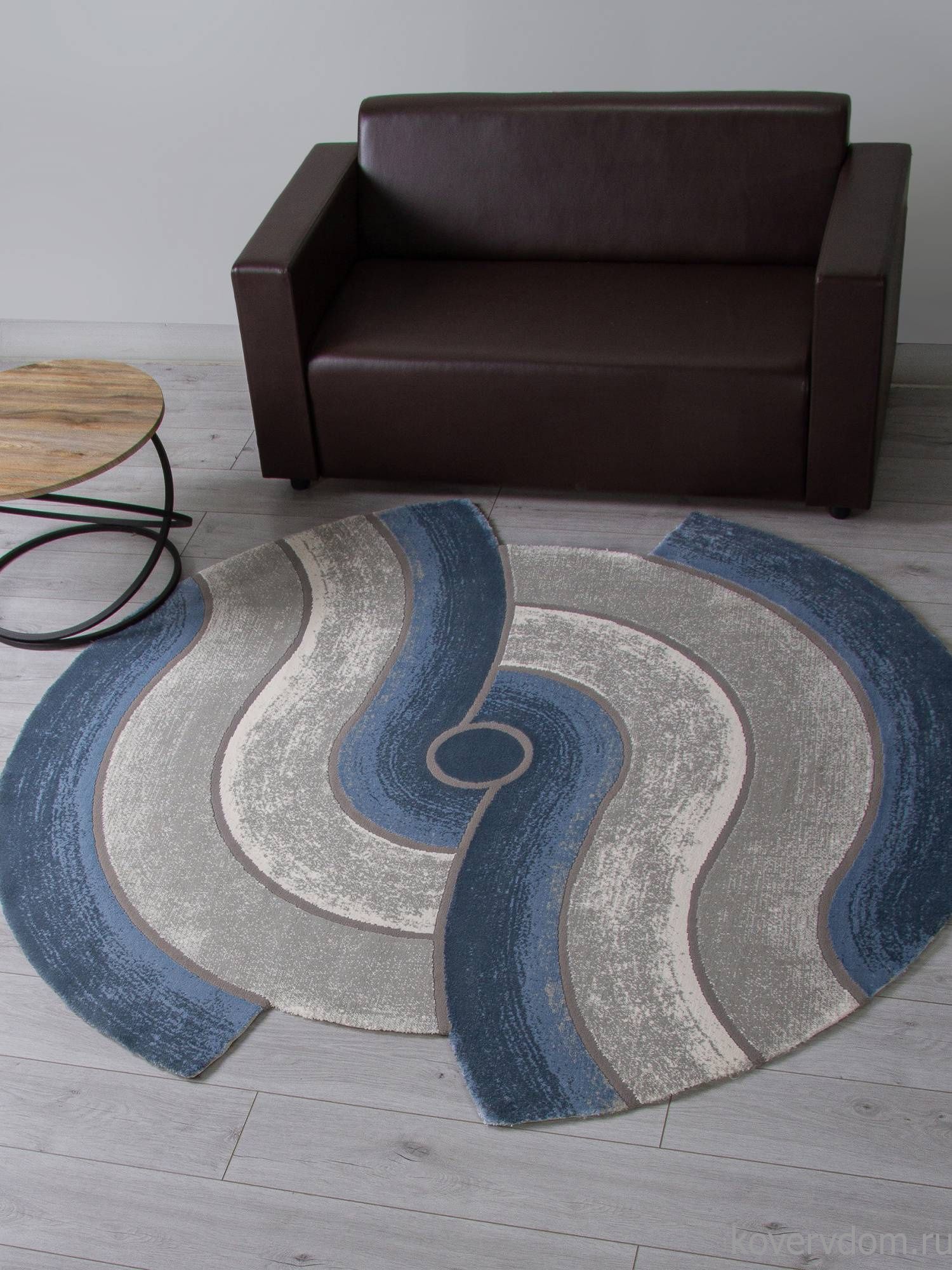 Ковер SAFIR 00836T GREY / BLUE Круг