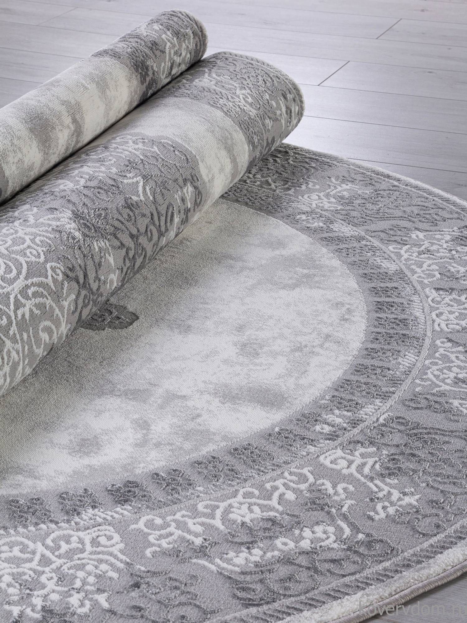 Ковер SIROCCO F163AQ GREY / D.GREY Овал