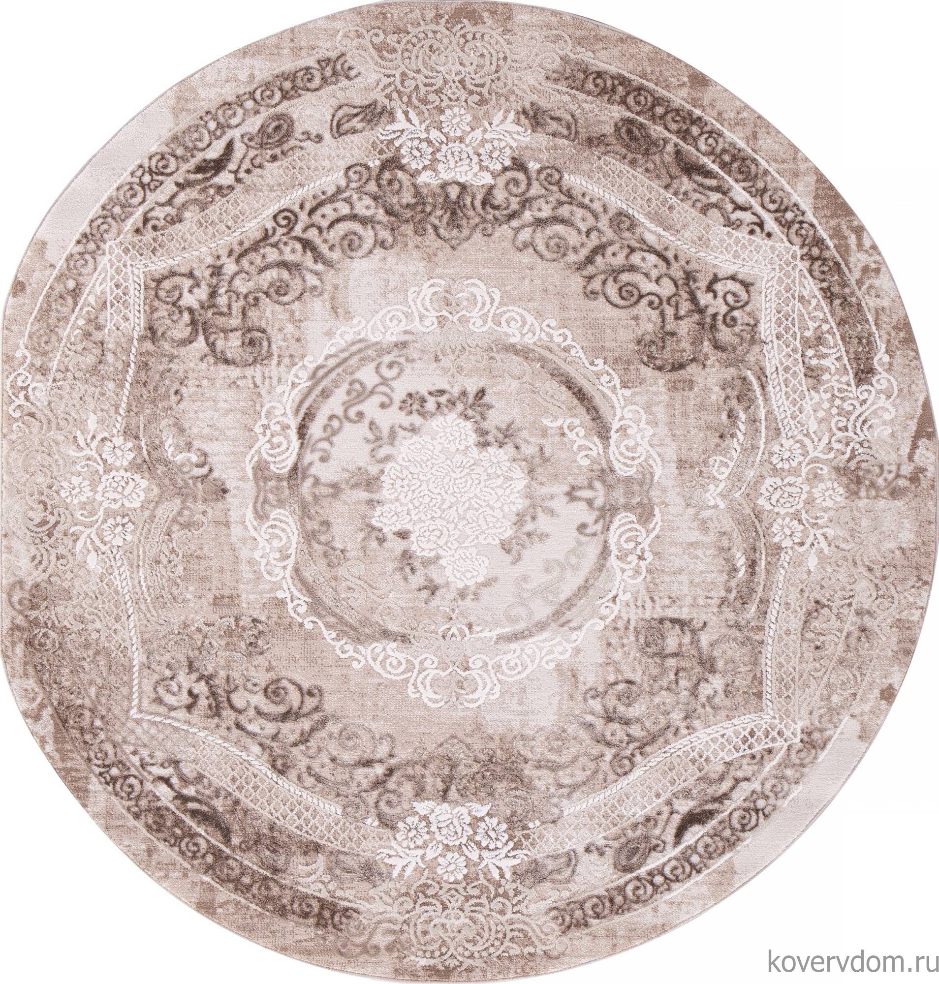 Ковер ARMINA 03707A BROWN / BROWN Круг