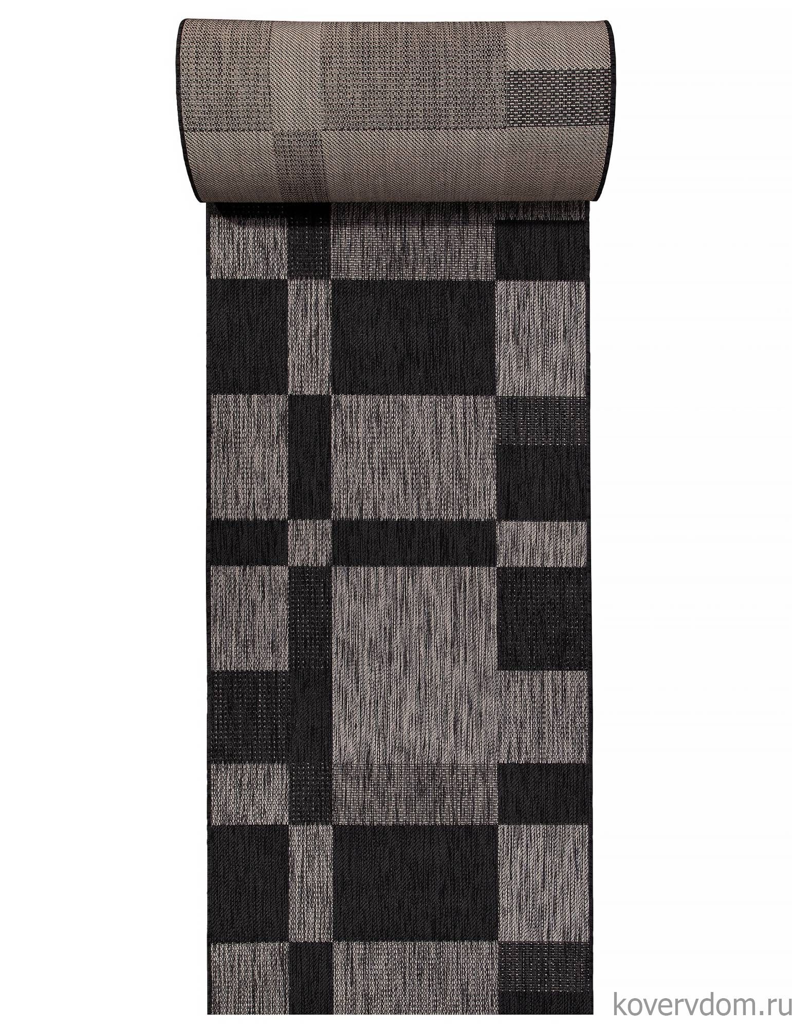 Ковровая дорожка циновка VEGAS S005 D.GRAY-BLACK