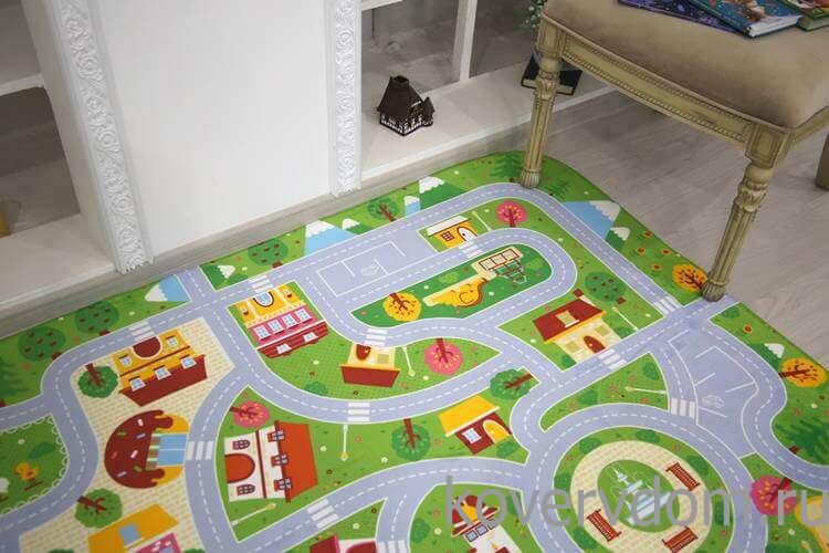 Детский развивающий 3D ковер ГОРОДОК с дорожками 86149