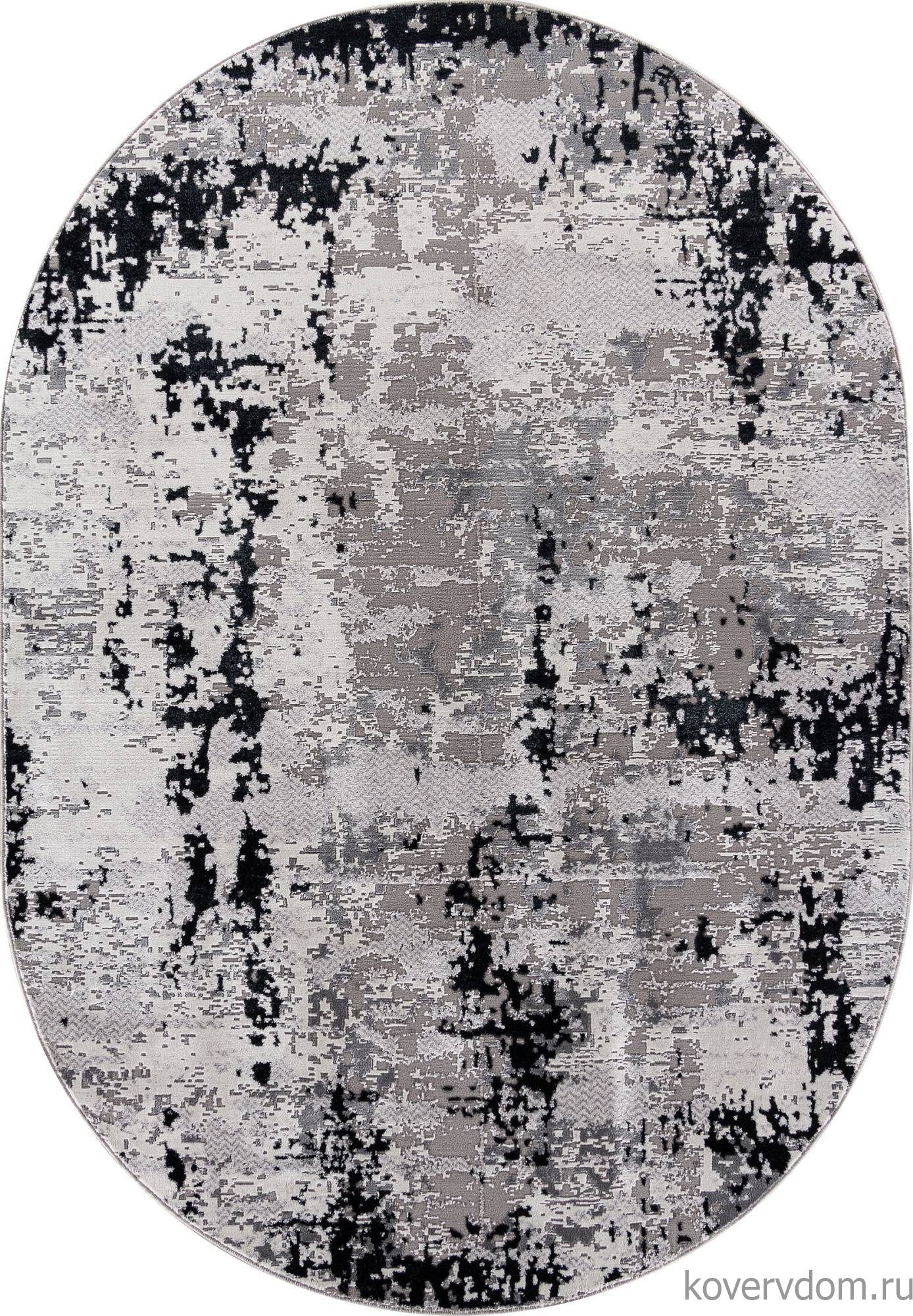 Ковер PALERMO F282 DARK GRAY Овал