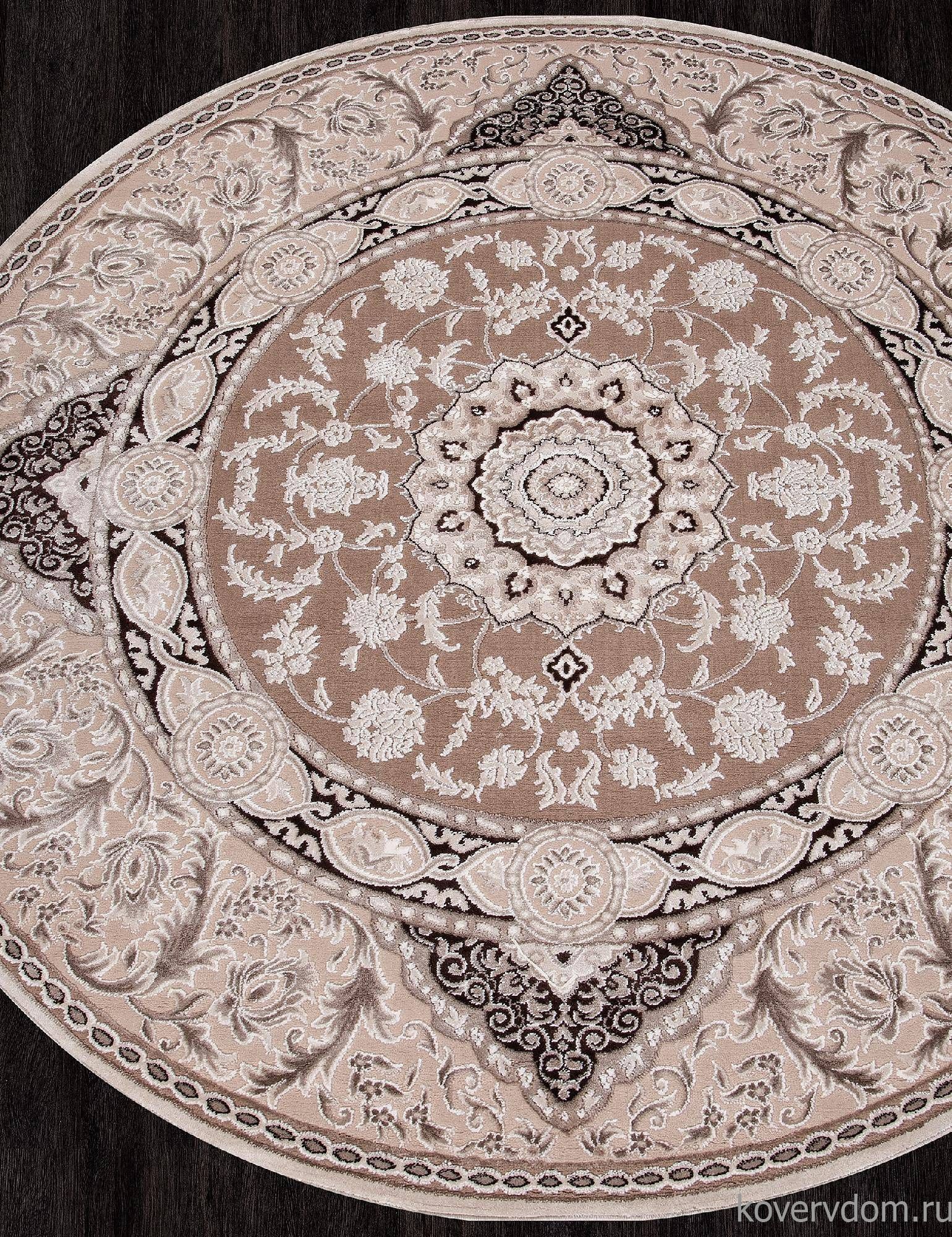 Ковер ARMINA 04033B DARK BROWN Круг